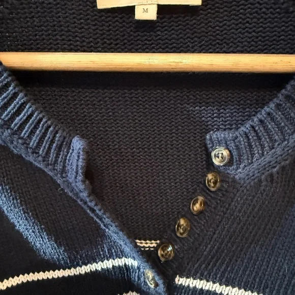 Sezane Leontine Navy and White Striped Sweater - Picture 2 of 7